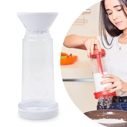 Tapioqueira Peneira Polvilhador Armazenar Utensílio Cozinha:branco - 8