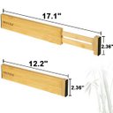 Ver imagem 4 de Secura Organizador de Gavetas em Bambu Ajustável, Kit com 4 Separadores