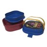Kit 2 Marmita com Divisórias Alça e Travas Kids Infantil Hora do Lanche Personagens Plasvale - 1