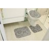 Jogo de Tapetes para Banheiro 3 Peças Tecil Cinza - 2