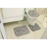 Jogo de Tapetes para Banheiro 3 Peças Tecil Cinza - 1