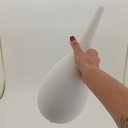 Ver imagem 3 de Vaso Decorativo Enfeite Casa Cerâmica 38x38x38cm Branco