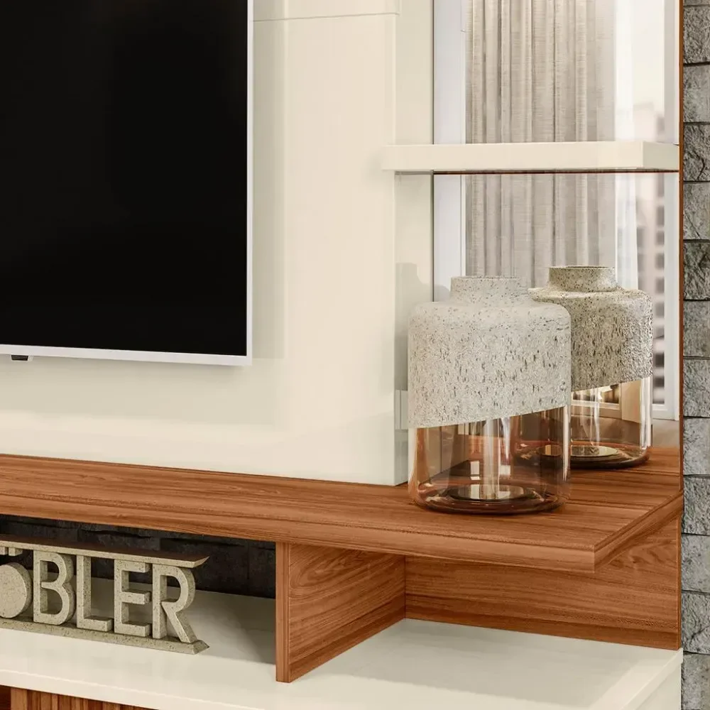 Ver imagem 6 de Estante Home para Tv até 65 Denver Mobler Cinamomo/off White