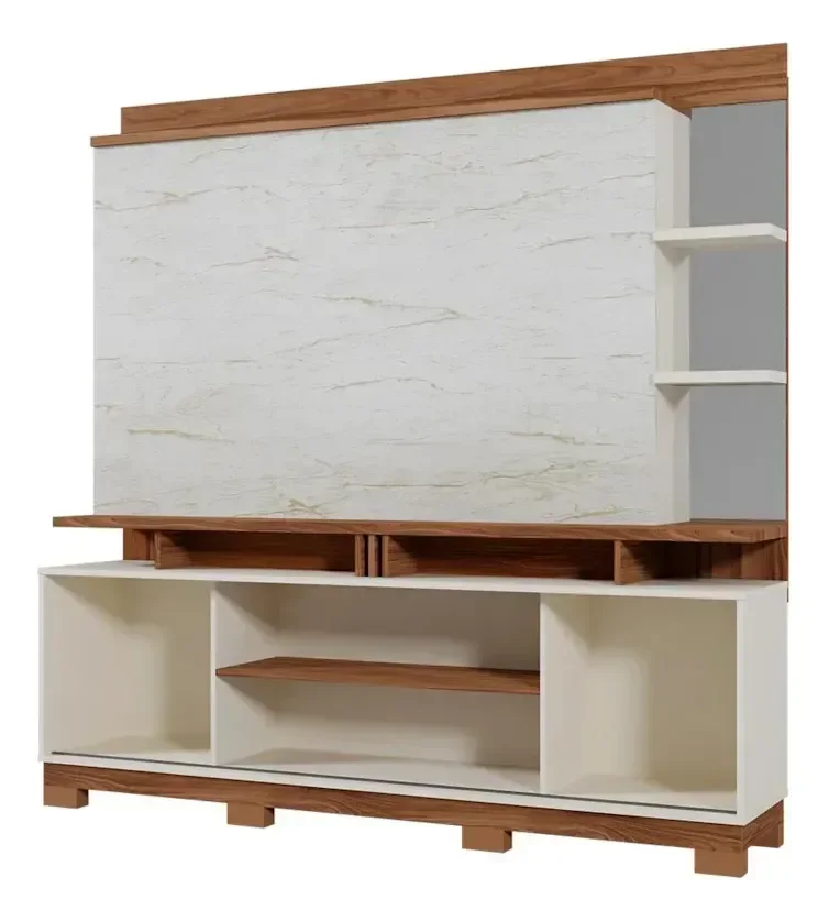Ver imagem 4 de Estante Home para Tv até 65 Denver Mobler Cinamomo/off White