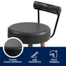 Kit 3 Banquetas Cozinha e Espaço Gourmet Clarice 60 Cm - Preto - 8