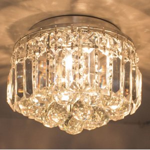 Lustre Plafon Cristal K9 Transparente Bella Hu1102 4G9 25cm St931