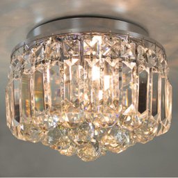 Lustre Plafon Cristal K9 Transparente Bella Hu1102 4G9 25cm St931 - 2