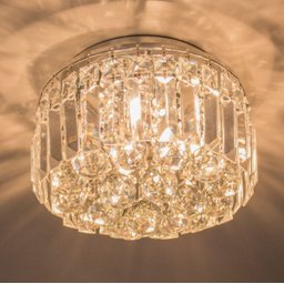 Lustre Plafon Cristal K9 Transparente Bella Hu1102 4G9 25cm St931 - 6