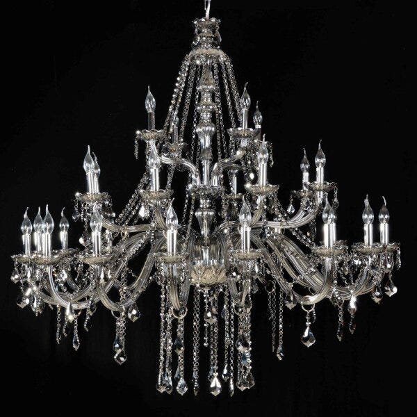 Lustre de Cristal para 28 Lâmpadas Maria Thereza Shinelux | MadeiraMadeira