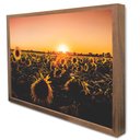 Ver imagem 4 de Quadro Decorativo Caixa Floral Girassóis Ao Entardecer Tacolado Moldura Caixa 3cm Freijó com Vidro 8