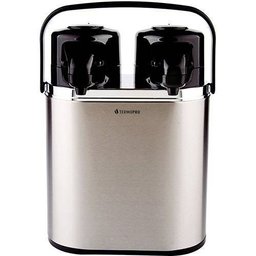 Garrafa Térmica Em Aço Inox Leite 2L + Café 2L - 1 Garrafa Térmica Em Aço Inox Leite 2L + Café 2L - 1