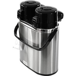 Garrafa Térmica Em Aço Inox Leite 2L + Café 2L - 2 Garrafa Térmica Em Aço Inox Leite 2L + Café 2L - 2