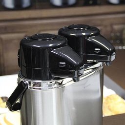 Garrafa Térmica Em Aço Inox Leite 2L + Café 2L - 4 Garrafa Térmica Em Aço Inox Leite 2L + Café 2L - 4