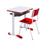 Kit Escolar Individual Vermelho Mesa Mdf e Cadeira Infantil 03 a 05 Anos - 3