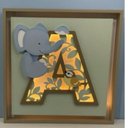 Ver imagem 3 de Quadro Caixa Charme Safari Letra Elefante - QDSF-05A BH BABY KIDS