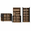 Ver imagem 4 de Conjunto Escritório Office 3 Peças, Armário Baixo 2 Portas, 2 Gavetas e Armário Alto 4 Portas e