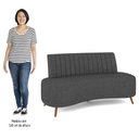 Ver imagem 5 de Sofá 2 Lugares para Sala Living 160cm Pés Palito Tamar K04 Linho Cinza Escuro - Mpozenato