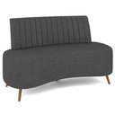 Ver imagem 1 de Sofá 2 Lugares para Sala Living 160cm Pés Palito Tamar K04 Linho Cinza Escuro - Mpozenato
