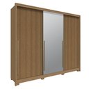 Ver imagem 1 de Guarda Roupa Casal 3 Portas de Correr Espelho New Guarapari - Jequitibá