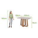 Ver imagem 4 de Conjunto Sala de Jantar Mesa Sintonia 120 Tampo Vidro Maxi Off com 4 Cadeiras Téssera - Lopas Amendo