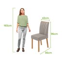 Ver imagem 7 de Conjunto Sala de Jantar Mesa Sintonia 120 Tampo Vidro Maxi Off com 4 Cadeiras Téssera - Lopas Amendo