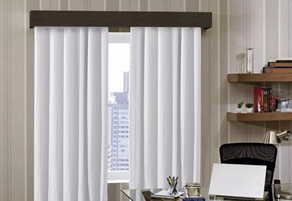 Cortina Blackout PVC(Plástico) Corta Luz 260x270 para Trilho - Branca - 1