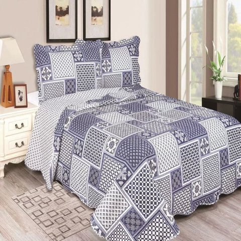 Colcha Evolution Patchwork Queen 3 Peças Camesa - Isolda