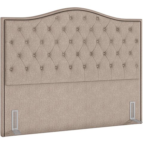 Cabeceira Cama Box Casal 140 cm P05 Grécia Linho Bege Escuro - Lyam Decor