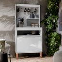 Ver imagem 3 de Aparador Buffet Cantinho do Café Flow 2 Portas com Pés em Madeira - Rede Móveis