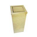 Ver imagem 1 de Lixeira Quadrada Dourada em Aço Inox Com Tampa Basculante 15L - By Fineza