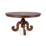 Mesa de Jantar Redonda em Madeira Maciça 6 lugares Phil 140cm - Canela - 1