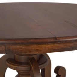 Mesa de Jantar Redonda em Madeira Maciça 6 lugares Phil 140cm - Canela - 4
