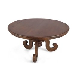 Mesa de Jantar Redonda em Madeira Maciça 6 lugares Phil 140cm - Canela - 2