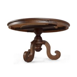 Mesa de Jantar Redonda em Madeira Maciça 6 lugares Phil 140cm - Canela - 3