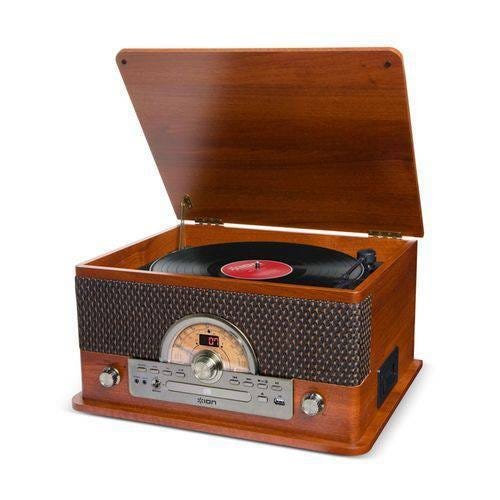 Toca Discos Vinil Retro Ion com 7 Formas de Reprodução de Áudio e Conversão Digital - 2