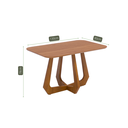 Ver imagem 3 de Mesa Bromélia 130x80cm Base Tauari MDF e Tampo Acabamento Laminado