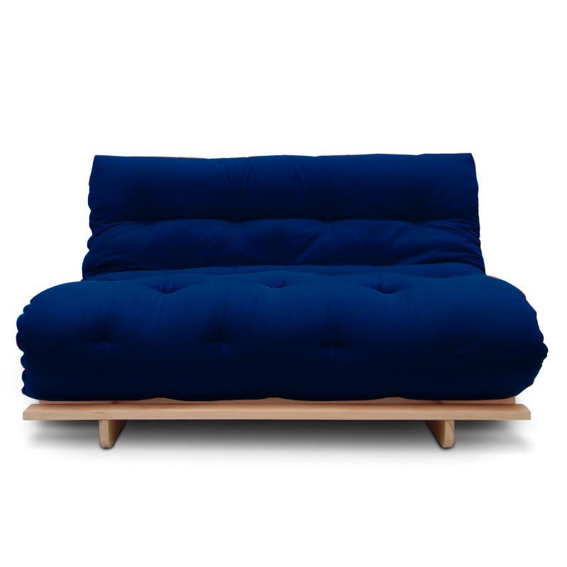 Sofácama Futon Slim S 02 Lugares Cor Azul FUTON BRASIL MadeiraMadeira