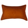 Capa de Almofada Retangular Baguete Camurça Terracota 30x50cm - 1