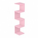 Ver imagem 3 de Prateleira de Canto Lyra 4 Nichos Decorativos Rosa para Sala Quarto Livros