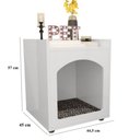 Ver imagem 4 de Mesa Cabeceira Casinha de Cachorro/gato Pet Branco