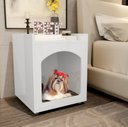 Ver imagem 1 de Mesa Cabeceira Casinha de Cachorro/gato Pet Branco