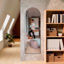 Ver imagem 6 de Espelho Vitral 150x50cm Suporte de Parede Moldura em Couro Ecológico