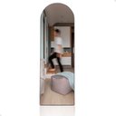 Ver imagem 5 de Espelho Vitral 150x50cm Suporte de Parede Moldura em Couro Ecológico