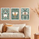 Ver imagem 2 de Kit 3 Quadros Decorativos Borboletas Boho 45x34cm:moldura Branca