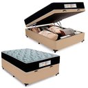 Ver imagem 2 de Cama Box Baú Casal Sintético + Colchão Molas Ensacadas Sereneprime Sonnolux 138cm Bege - Suporta