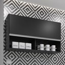 Ver imagem 2 de Armário Aéreo para Cozinha 100cm Luna M05 Preto - Inoviza