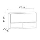 Ver imagem 5 de Armário Aéreo para Cozinha 100cm Luna M05 Preto - Inoviza