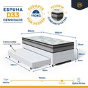 Ver imagem 6 de Cama Box com Colchao Espuma D33 Pillow In Anjos Ortosleep + Auxiliar de Espuma Unique Solteiro 88cm