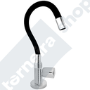 Ver imagem 4 de Torneira de Cozinha Gourmet Bancada Bica Flexível Preta Silicone e Inox 1/4 de Volta Volante C50