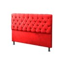 Ver imagem 2 de Cabeceira Mais Calçadeira Baú Casal Queen 160cm Para Cama Box Sofia Suede Vermelho - DS Móveis